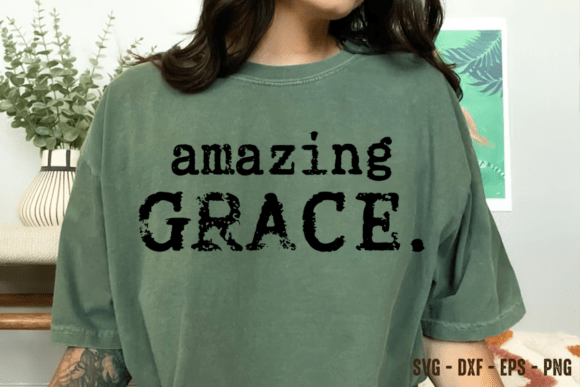 Amazing Grace Christian Jesus SVG PNG for T-Shirt Designs