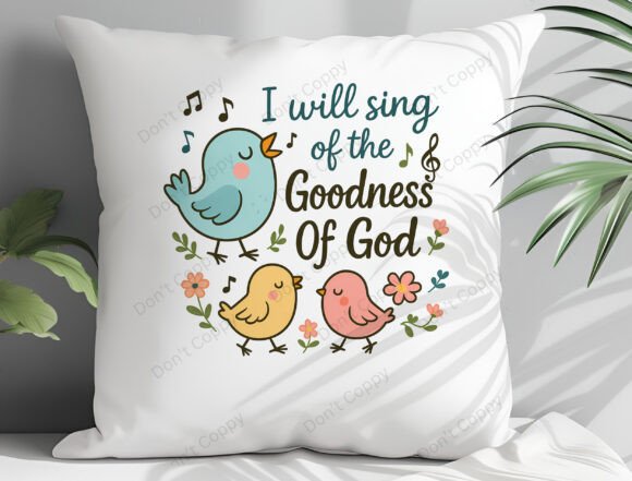 Christian Bird Song PNG, I Will Sing – T-Shirt Designs