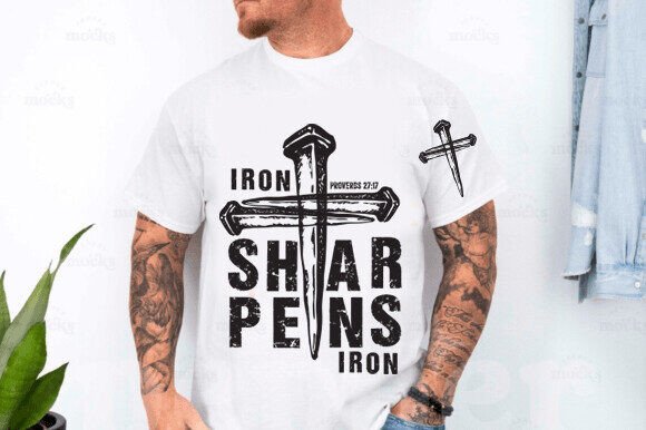 Christian Faith Iron Sharpens Iron SVG