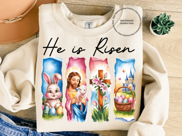 He is Risen Easter Jesus Christian PNG