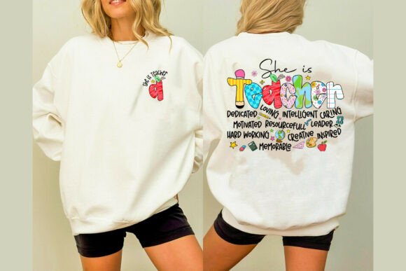 She is Teacher Christian PNG Sublimation for T-Shirt Designs